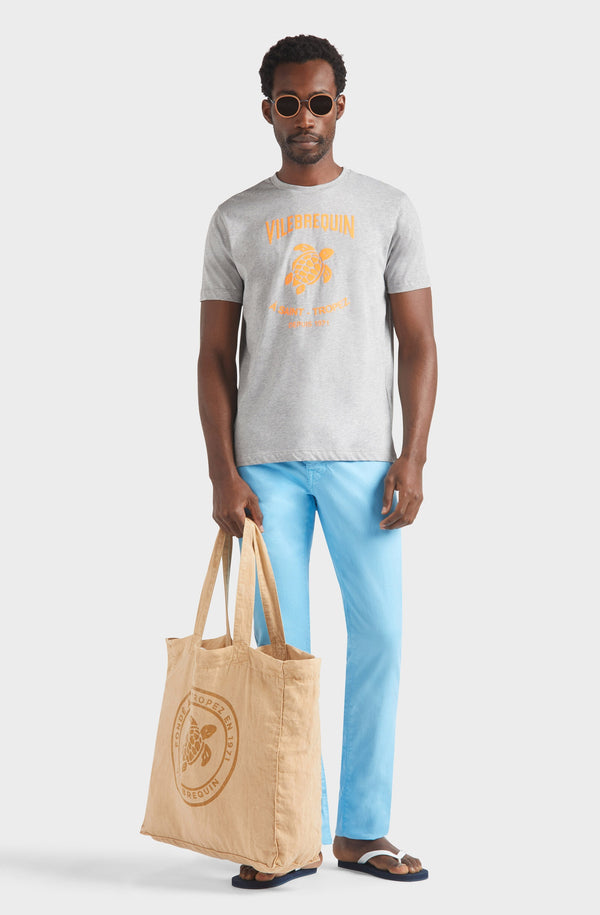 VILEBREQUIN Men Cotton T-Shirt Contrasted Placed Gummy Logo