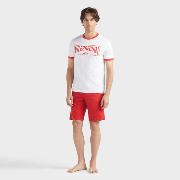 VILEBREQUIN Men Cottton Light Jersey T-Shirt Bi Color Logo