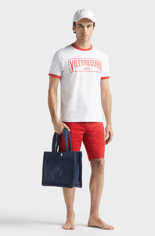 VILEBREQUIN Men Cottton Light Jersey T-Shirt Bi Color Logo