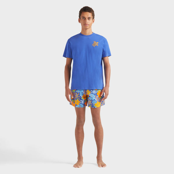 VILEBREQUIN Men Organic Cotton T-Shirt Embroidered Turtle