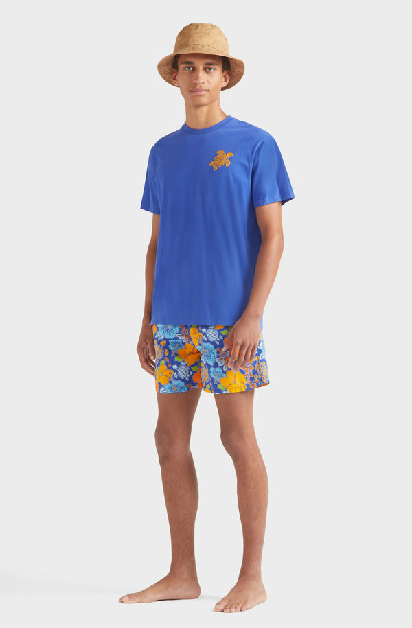 VILEBREQUIN Men Organic Cotton T-Shirt Embroidered Turtle