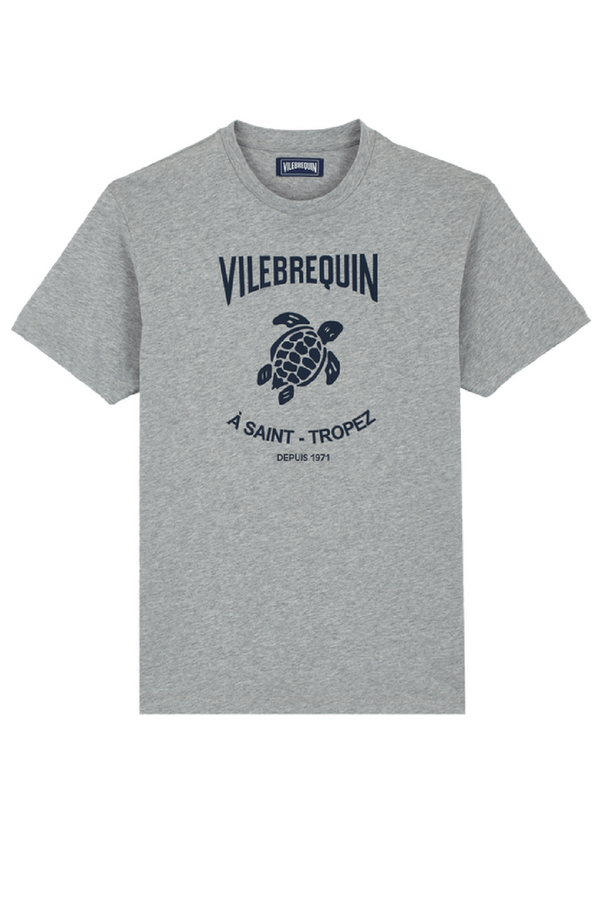 VILEBREQUIN Cotton Men T-shirt Turtles Leopard