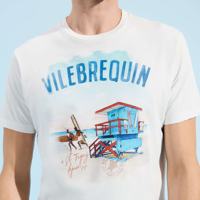 VILEBREQUIN Cotton Men T-shirt Malibu Lifeguard