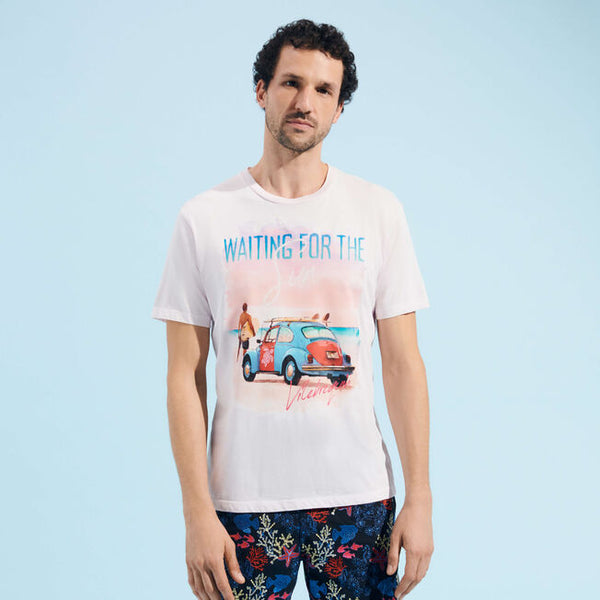 VILEBREQUIN Cotton Men T-shirt Waiting for Sun