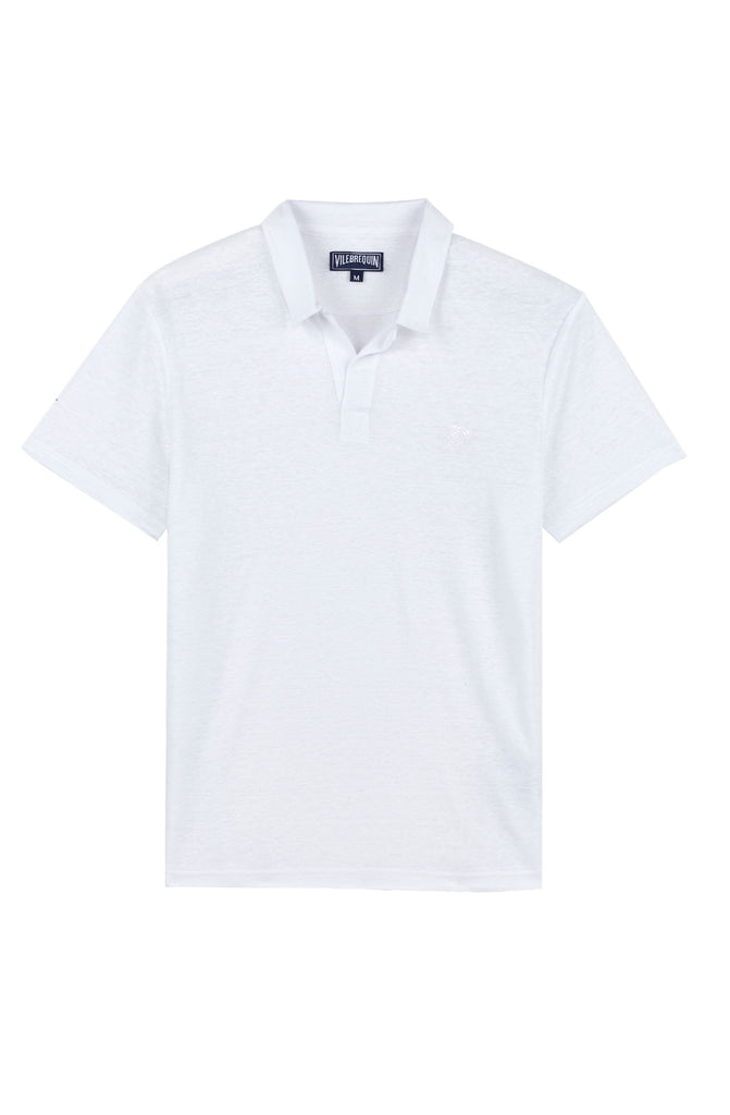VILEBREQUIN Men Linen Jersey Polo Shirt Solid