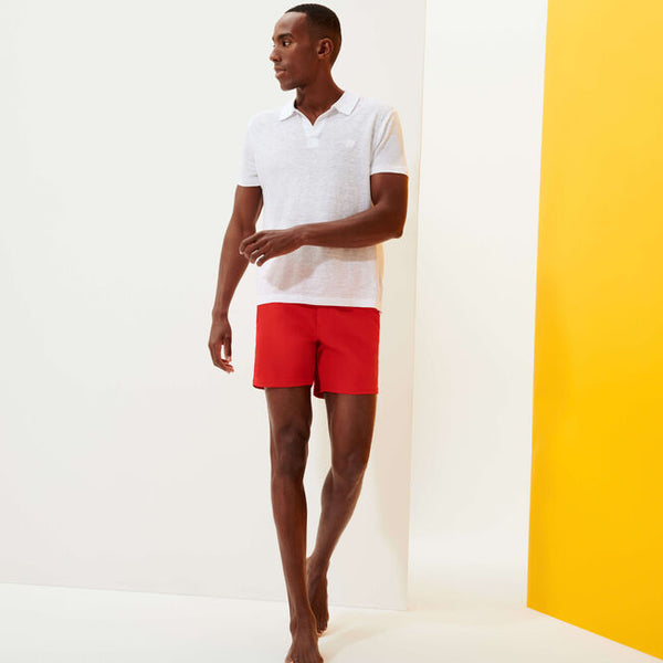 VILEBREQUIN Men Linen Jersey Polo Shirt Solid