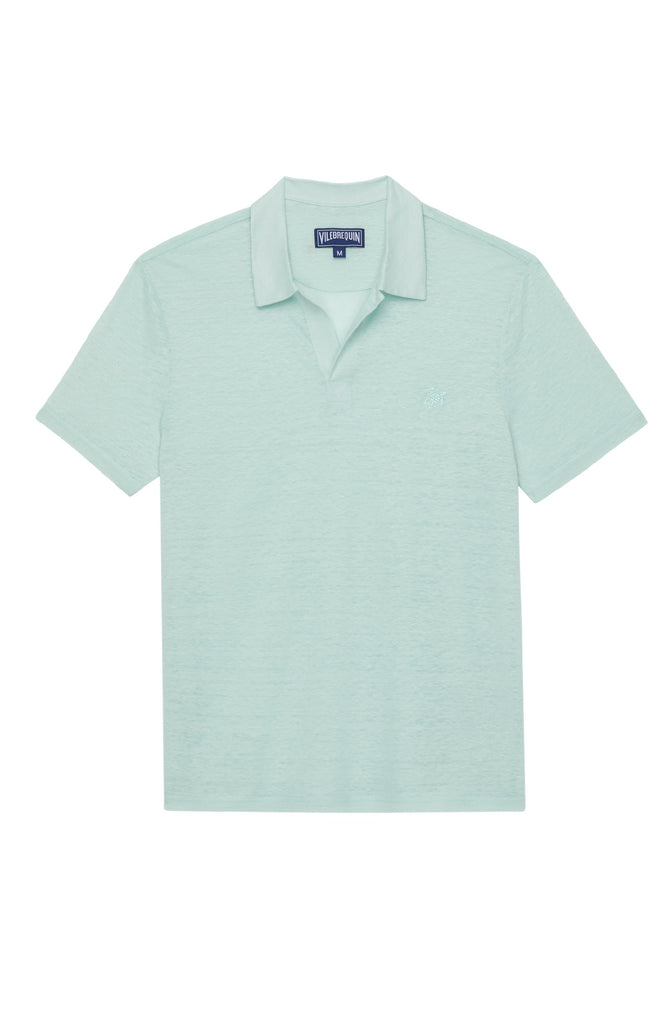 VILEBREQUIN Men Linen Jersey Polo Shirt Solid