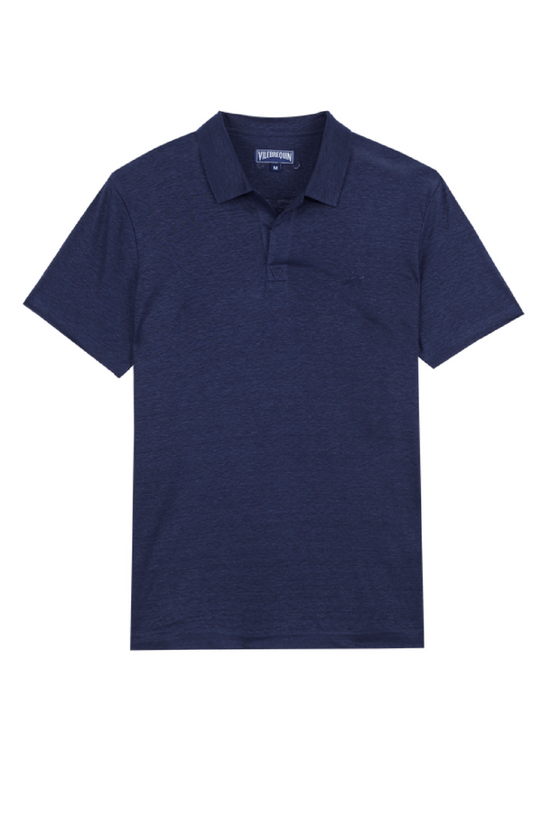 VILEBREQUIN Men Linen Jersey Polo Shirt Solid