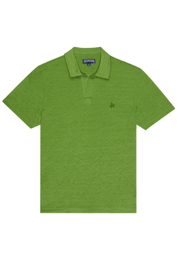 VILEBREQUIN Men Linen Jersey Polo Shirt Solid