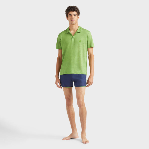 VILEBREQUIN Men Linen Jersey Polo Shirt Solid
