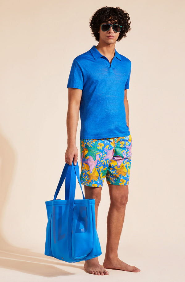 VILEBREQUIN Men Linen Jersey Polo Solid