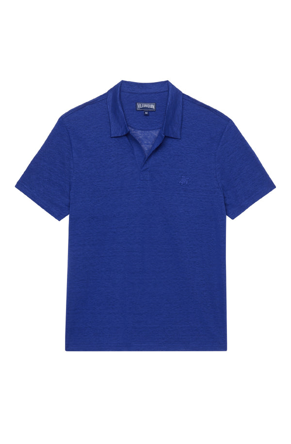 VILEBREQUIN Men Linen Jersey Polo Shirt Solid