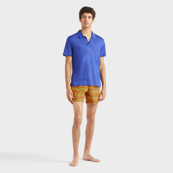 VILEBREQUIN Men Linen Jersey Polo Shirt Solid
