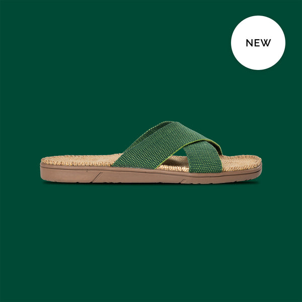 SHANGIES by Stilov Unisex Jute Sandals in Groovy Grass