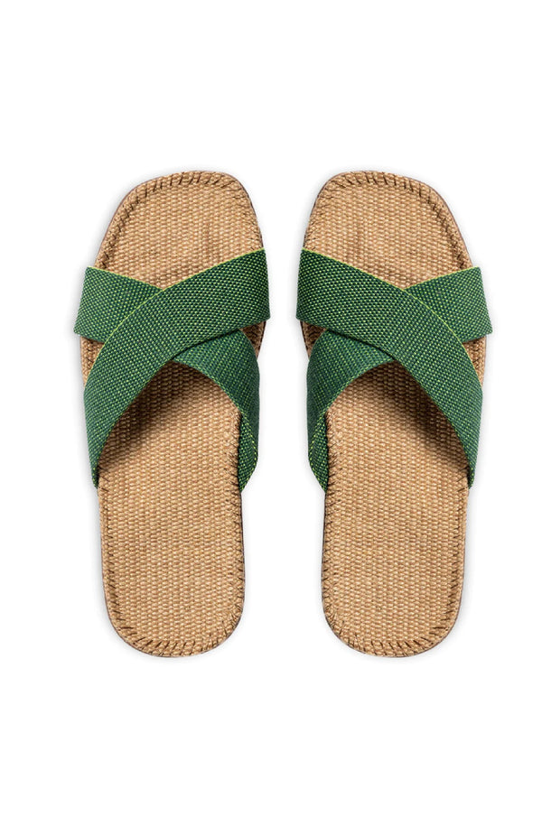 SHANGIES by Stilov Unisex Jute Sandals in Groovy Grass