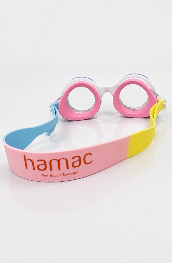 HAMAC Girls Swim Goggles Beads Pink
