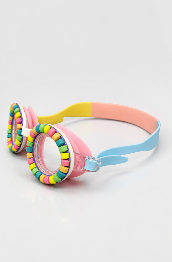 HAMAC Girls Swim Goggles Beads Pink
