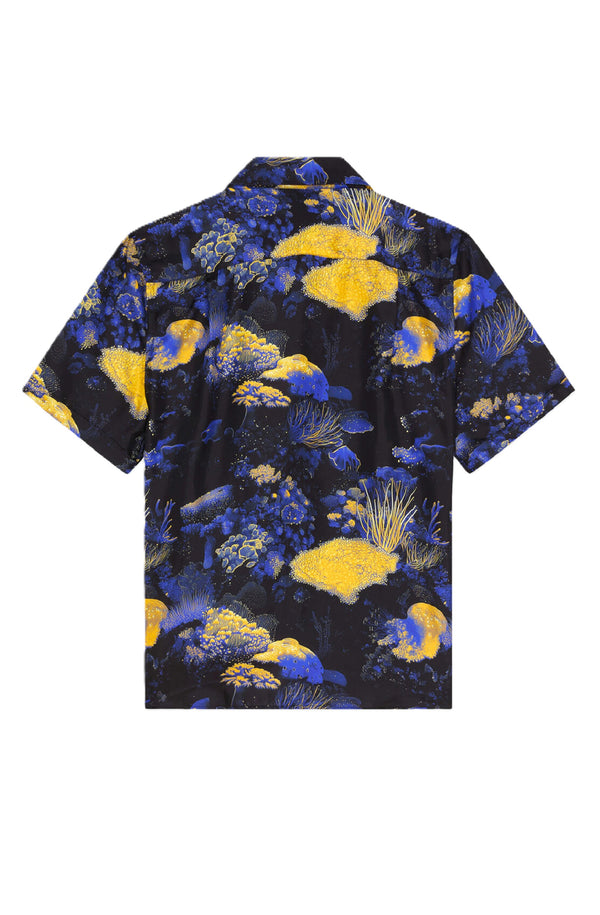 VILEBREQUIN Men Silk Bowling Shirt Coral Reef