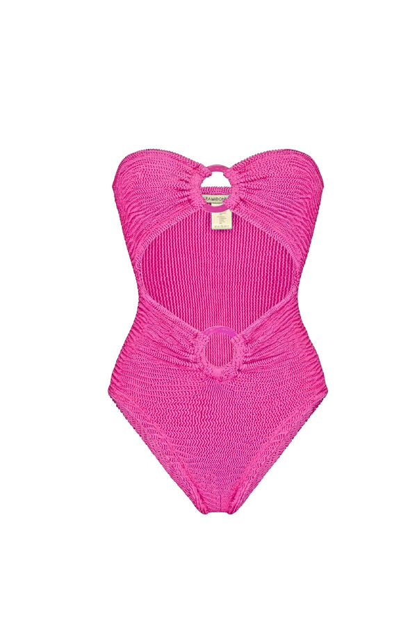 PARAMIDONNA Women Rene Fuchsia Bandeau Ring Bikini