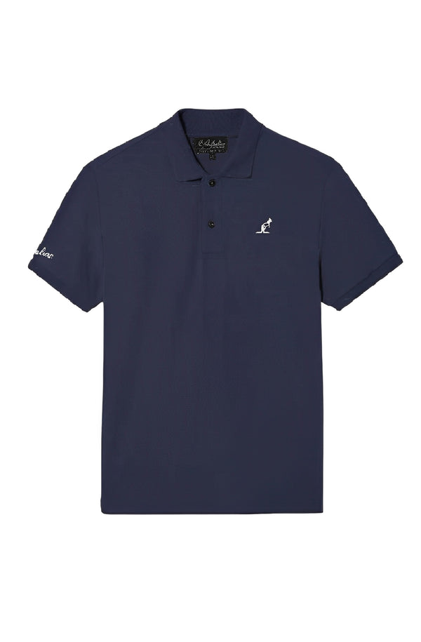 AUSTRALIAN Men Cotton Navy Polo Shirt