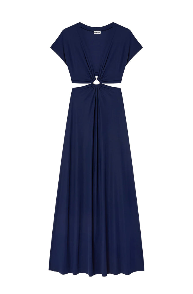 PAIN de SUCRE Women Rislene Long Flared Navy Dress | HAMAC Beach Boutique PAIN de SUCRE Women Rislene Long Flared Navy Dress | HAMAC Beach Boutique