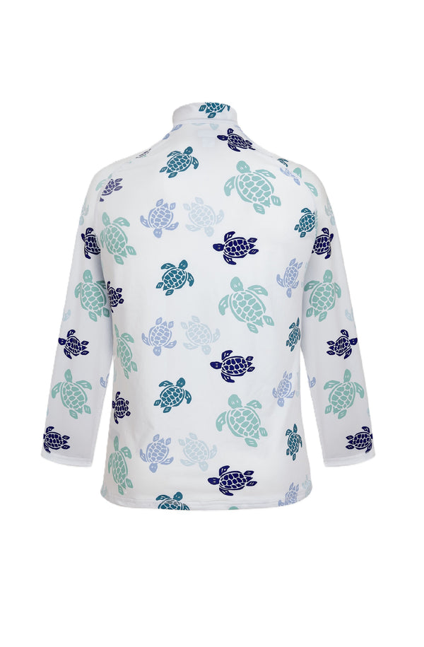 VILEBREQUIN Men Zipped Long Sleeves Rashguard Tortues Multicolores