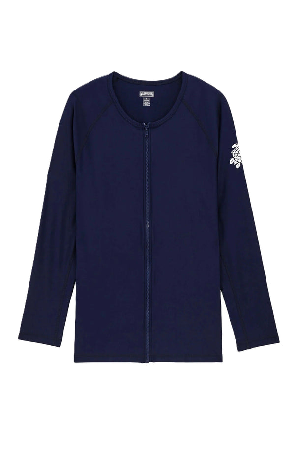 VILEBREQUIN Men UV Protection Long Sleeves Zipper Rashguard Solid