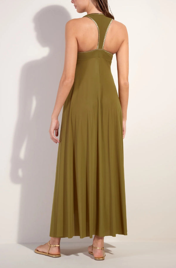 PAIN de SUCRE Women Rosane Long Bronze Open Front Dress
