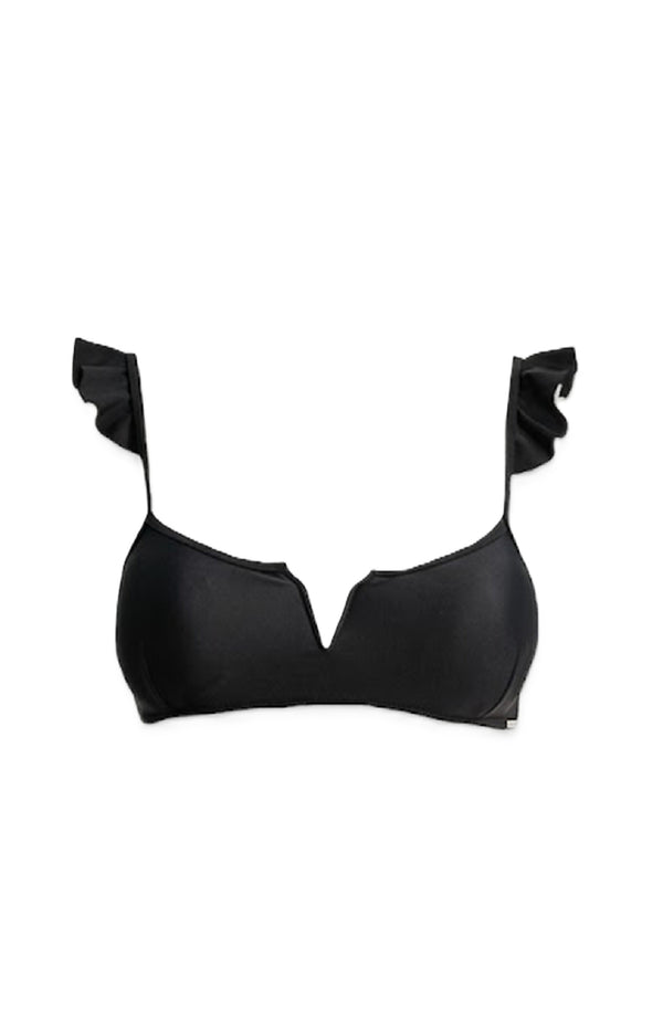 KENDALL & KYLIE Women Ruffle Shoulder Bikini Top