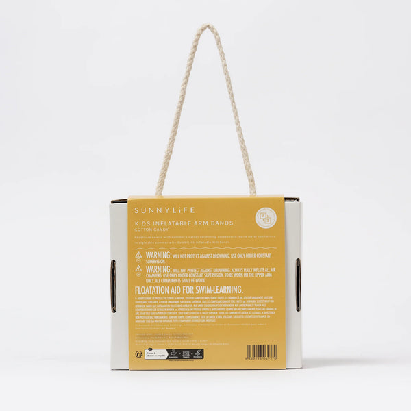 SUNNYLIFE Girls Inflatable Arm Band Cotton Candy Glitter