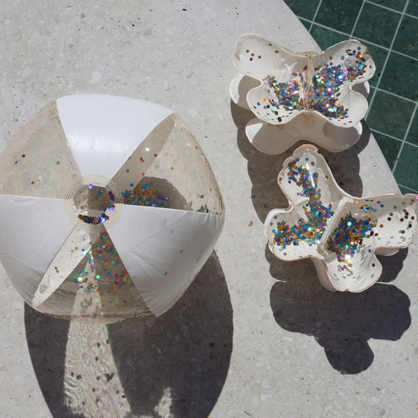 SUNNYLIFE Girls Inflatable Arm Band Cotton Candy Glitter