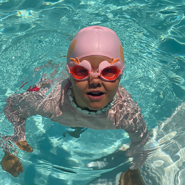 SUNNYLIFE Kids Swimming Cap - Finn the Fish Yellow
