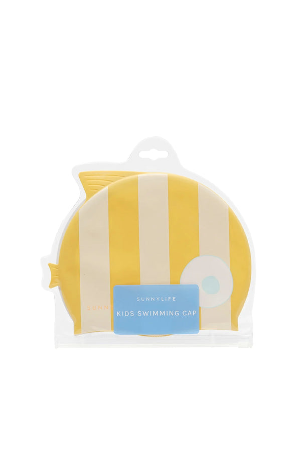 SUNNYLIFE Kids Swimming Cap - Finn the Fish Yellow