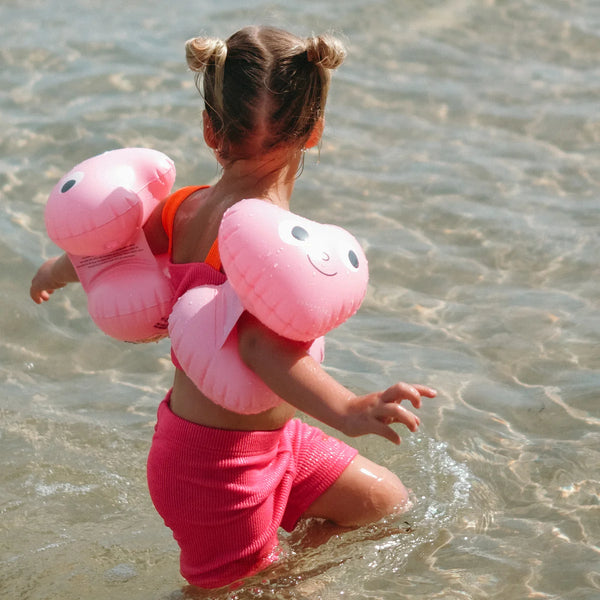 SUNNYLIFE Girls Inflatable Armband - Poppy The Beach Pink