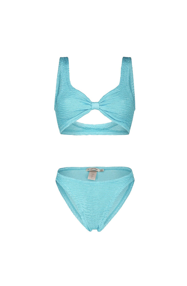 PARAMIDONNA Women Salma Aquamarine Bow Sculptural Bikini