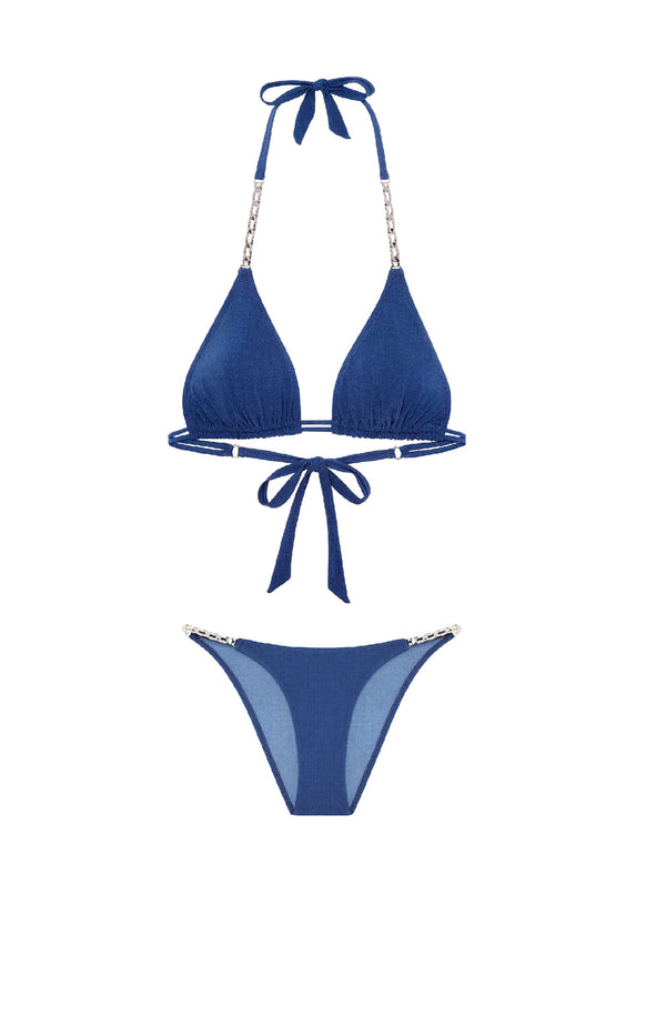 PAIN de SUCRE Women Sevia Triangle Top and Milo Low-cut Bikini Bottom