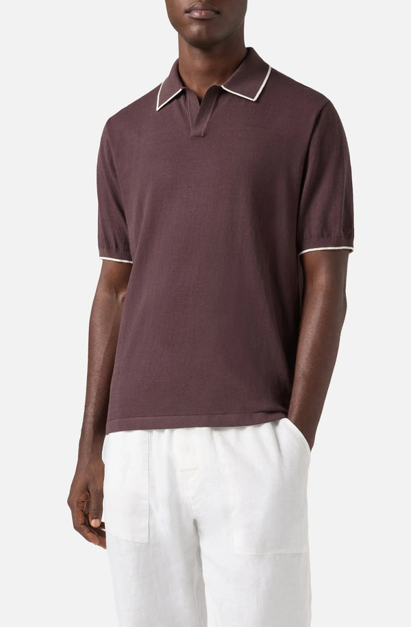 MC2 SAINT BARTH Men Polo Shirt Premuim High Twist Cotton Sloan Navy Blue