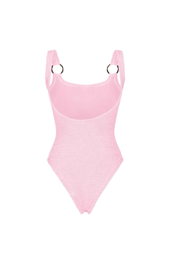 PARAMIDONNA Women Sophia Pink Cake Open Back One-Piece Swimsuit
