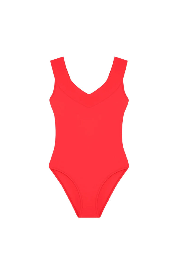 PAIN de SUCRE Women Soya One-Piece Swimsuit with a Criss-Cross Back Currant