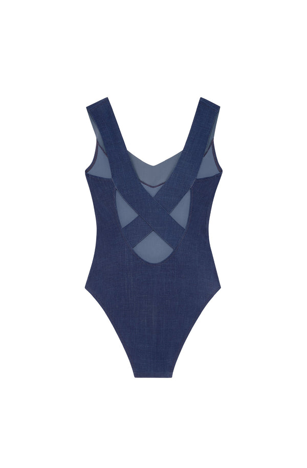 PAIN de SUCRE Women Soya Jean Cross Racer Back Swimsuit