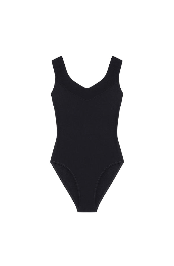 PAIN de SUCRE Women Soya Black Crossed Racerback Swimsuit