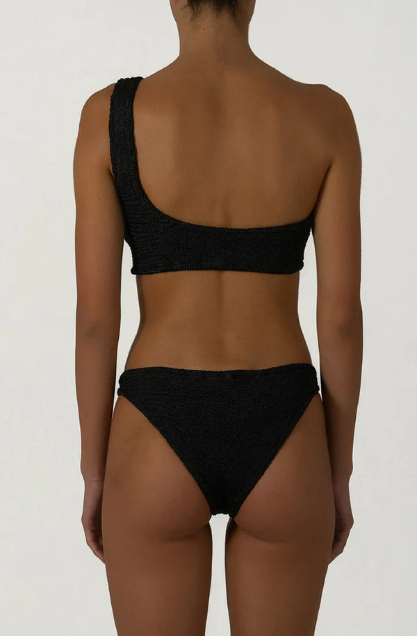 PARAMIDONNA Women Stassie Black One-Shoulder Bikini