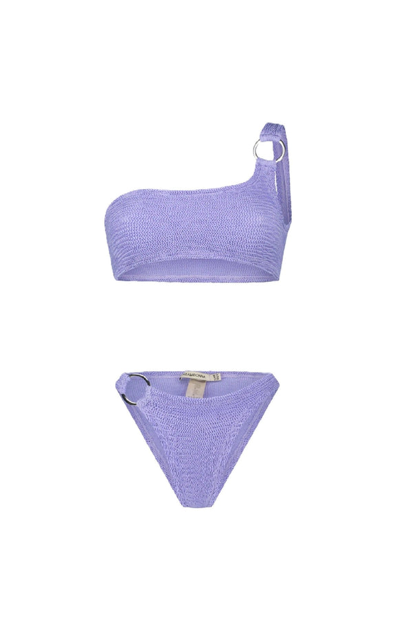 PARAMIDONNA Women Stassie Violet One-Shoulder Bikini