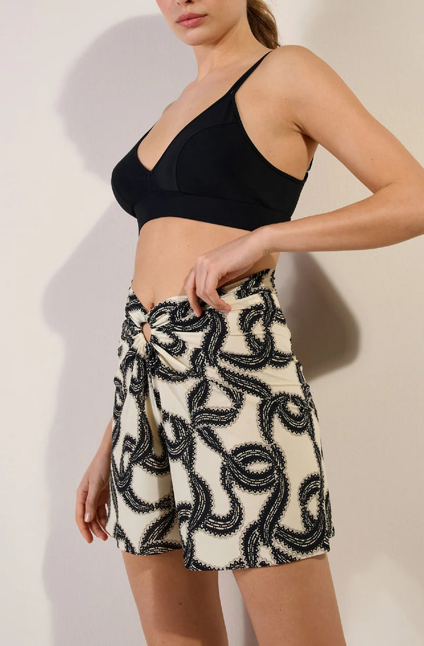 PAIN de SUCRE Women Stele Ballerina Print Loose Shorts