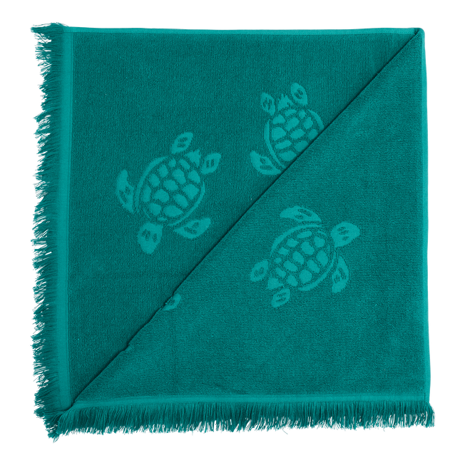 VILEBREQUIN Beach Towel in Organic Cotton Turtles Jacquard