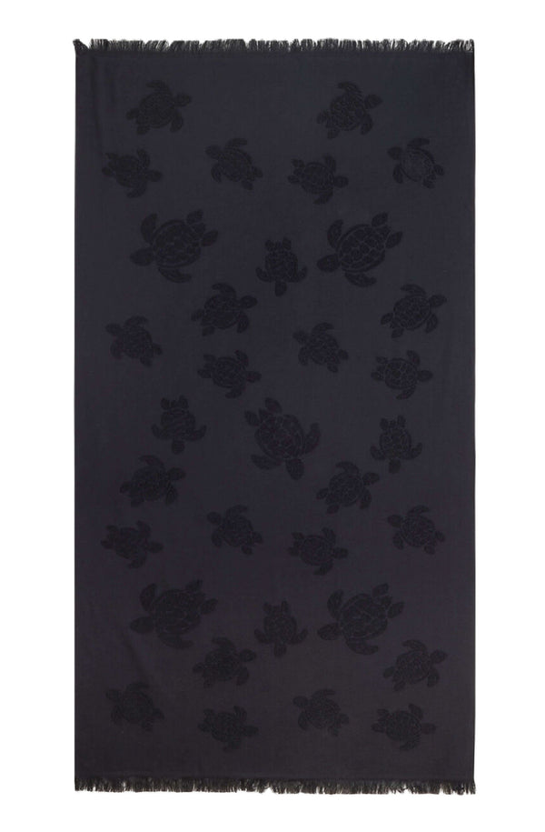 VILEBREQUIN Unisex Beach Fouta in Organic Cotton Turtles Jacquard