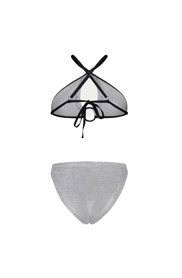 PARAMIDONNA Women Samatha Grey Triangle Bikini