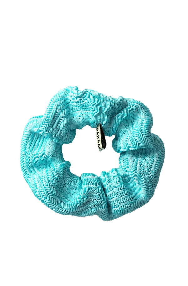 PARAMIDONNA Women Scrunchie Aqua Blue