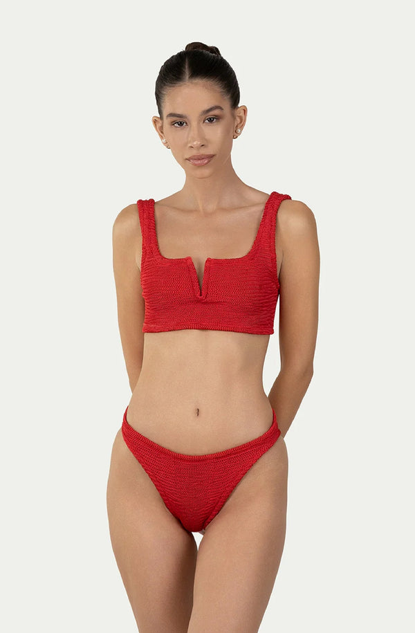 PARAMIDONNA Women Serena Chili Pepper V-Shaped  Bikini