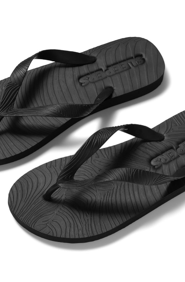 SLEEPERS Unisex Classic Black Flip Flops